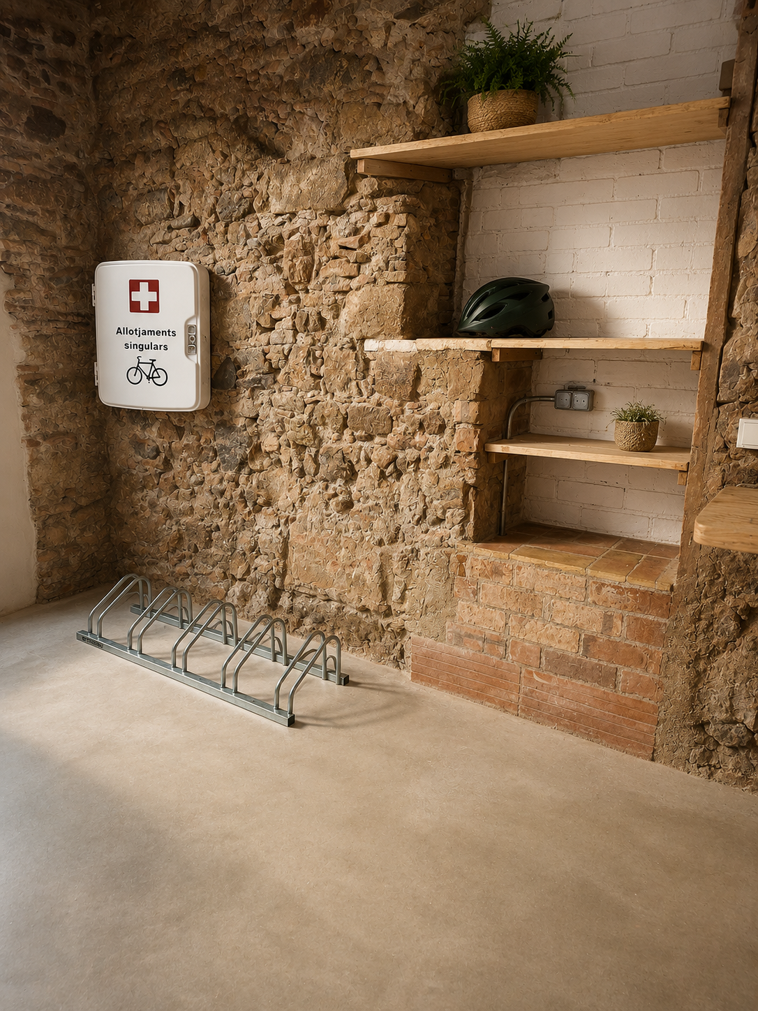 Aparcament interior i farmaciola